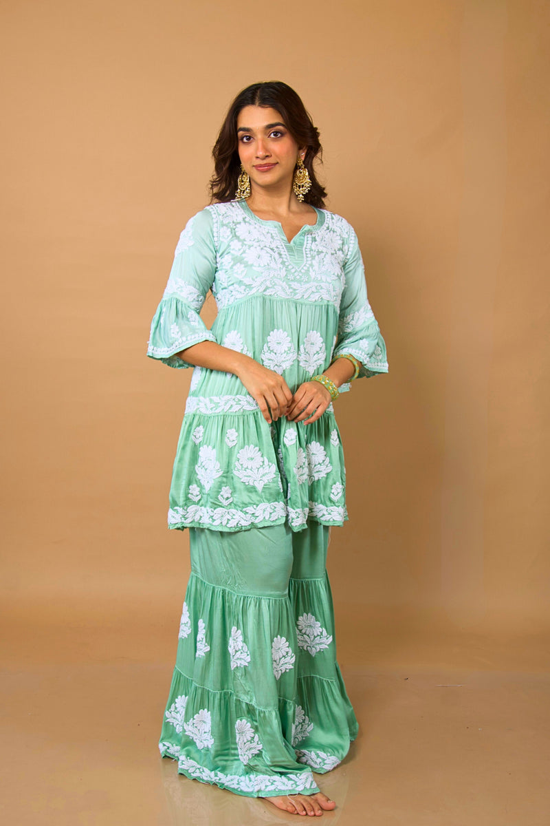 SHAHNAAZ Modal Satin Garara Set