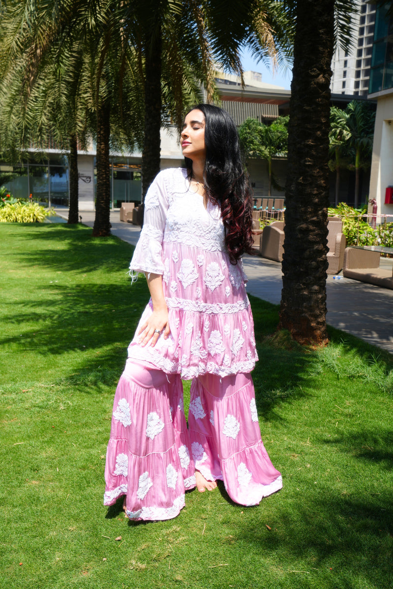 SHAHNAAZ Modal Satin Garara Set