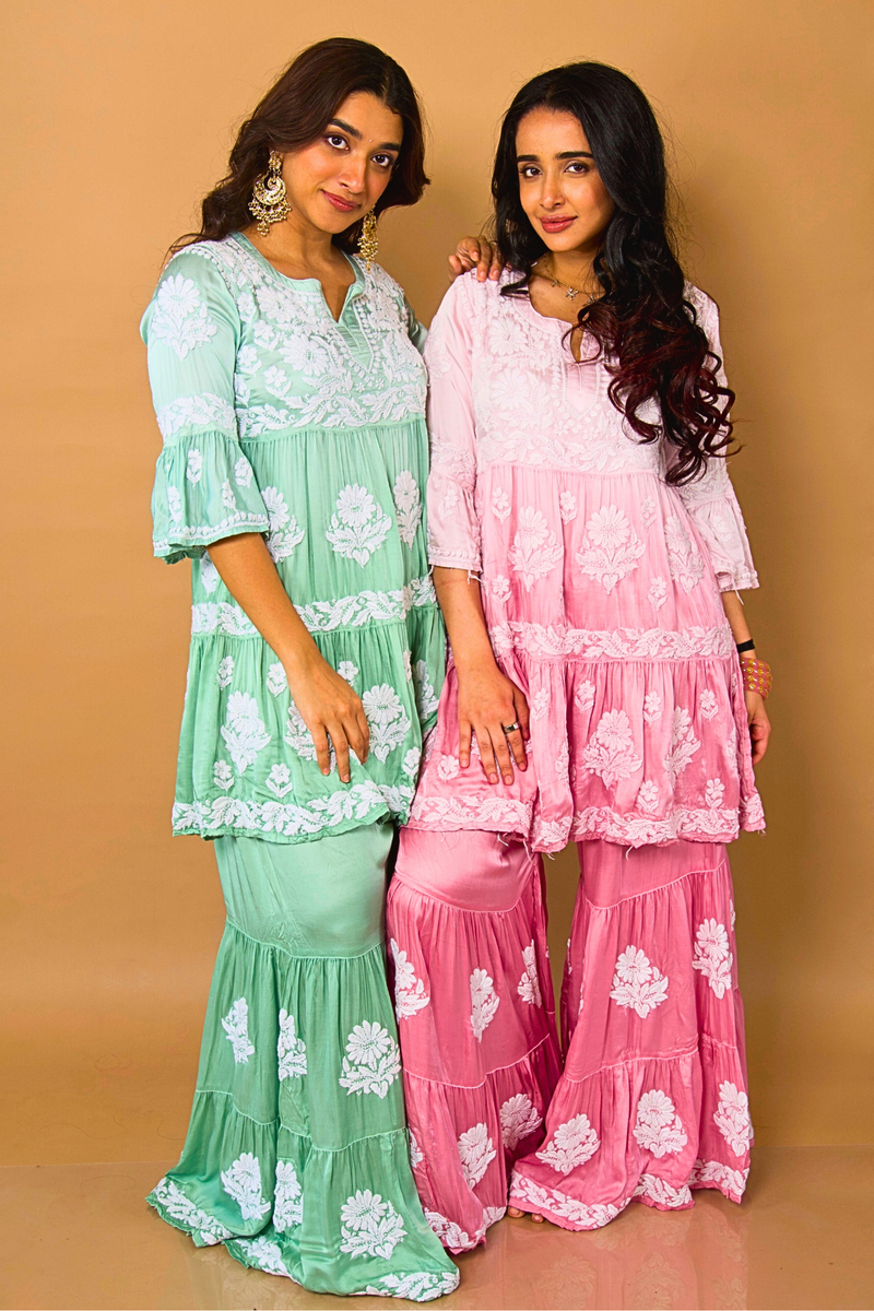 SHAHNAAZ Modal Satin Garara Set