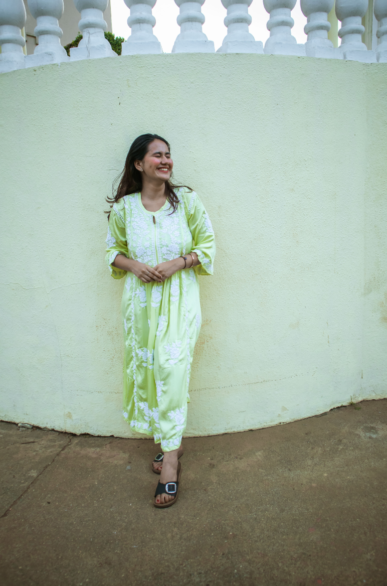 GARDENIA Satin Gather Kurti