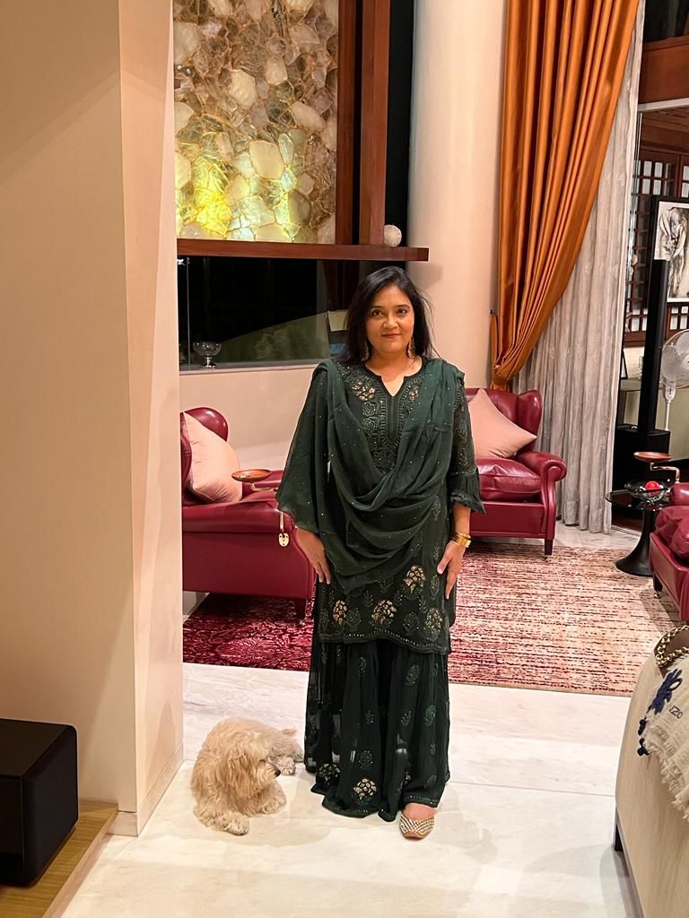 FIZA Green Garara Georgette Set