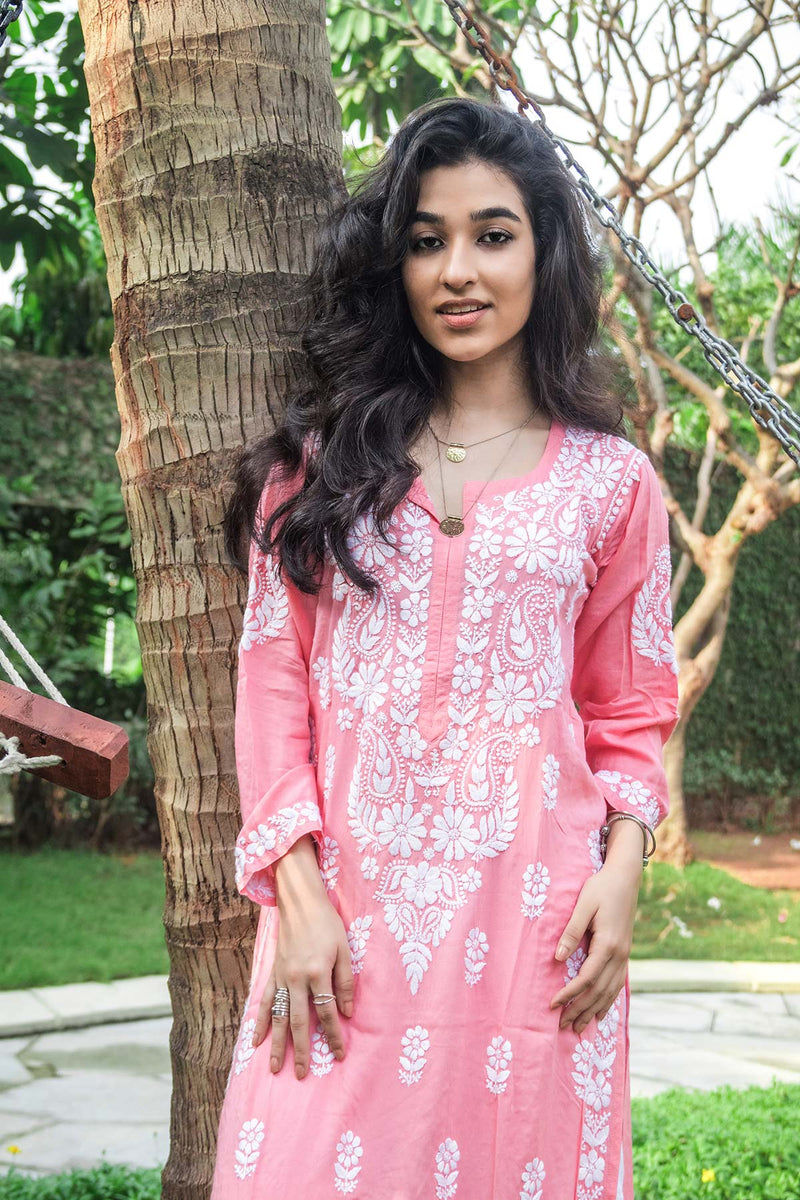 SABA Peach Modal Cotton Kurti