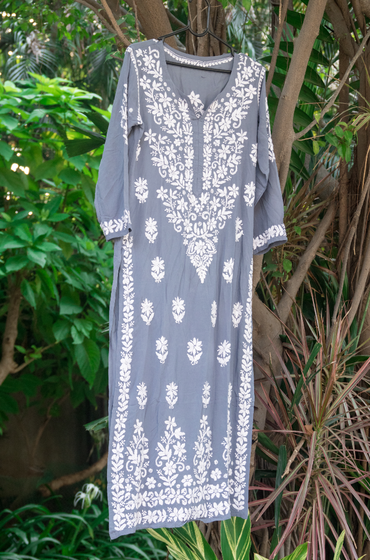 SABA Dark grey modal cotton kurti