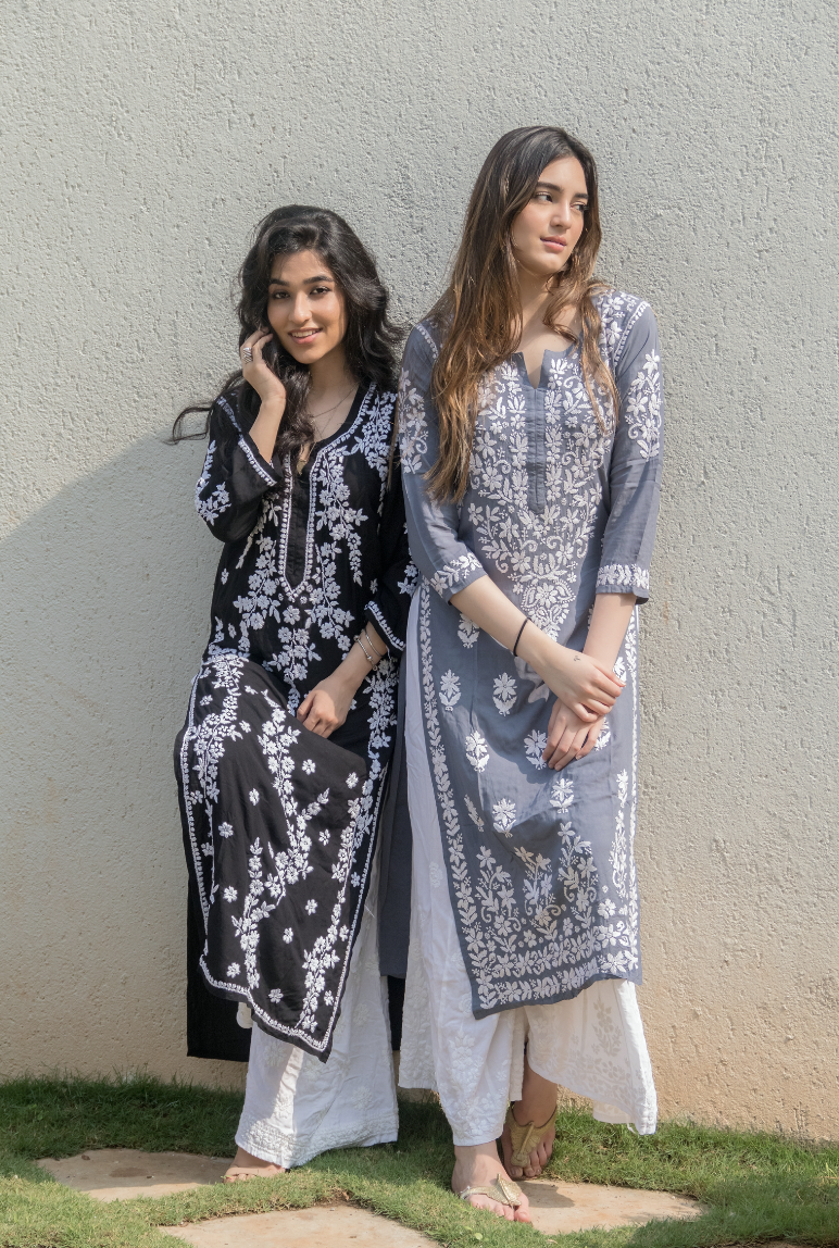 SABA Dark grey modal cotton kurti