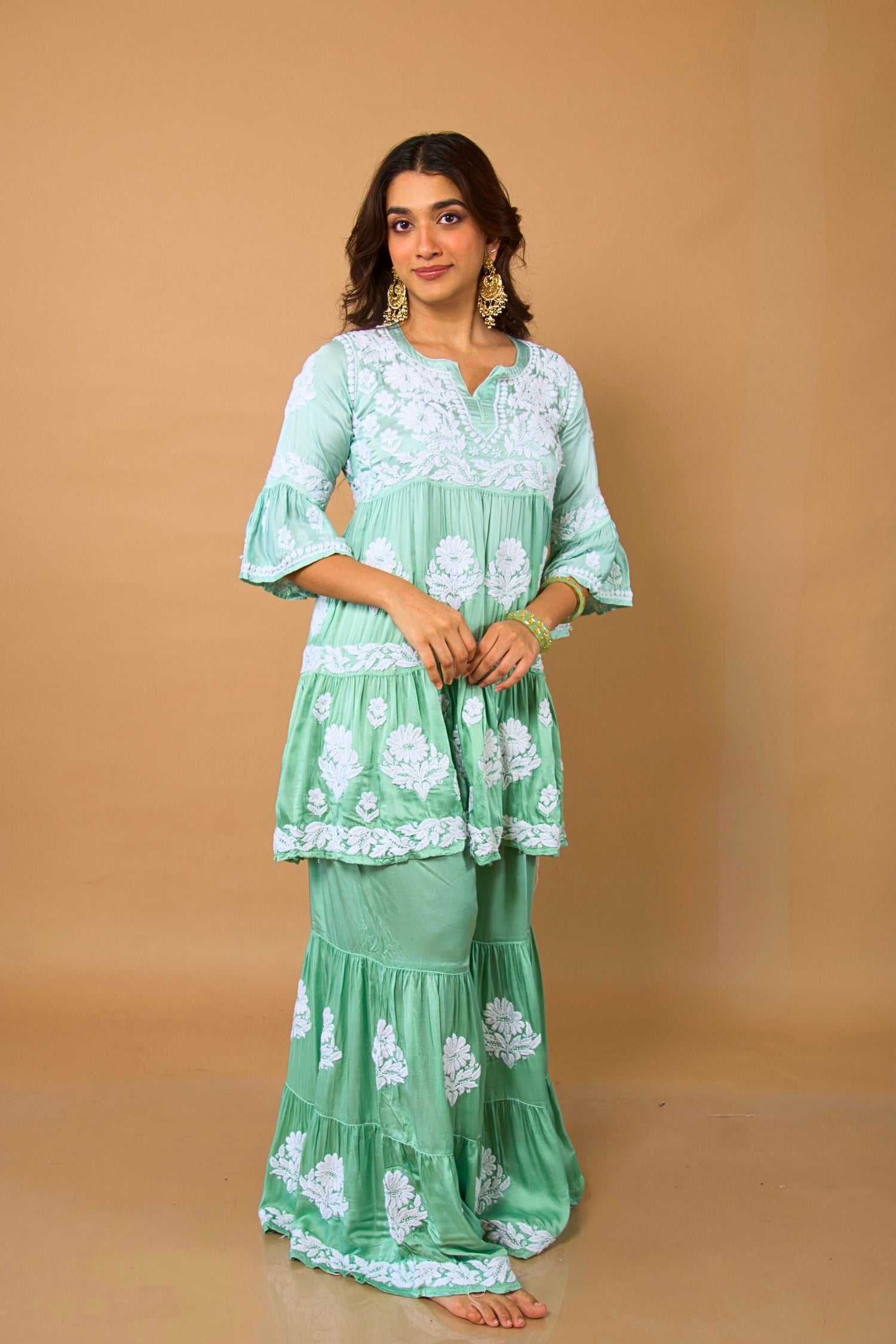 SHAHNAAZ Modal Satin Garara Set