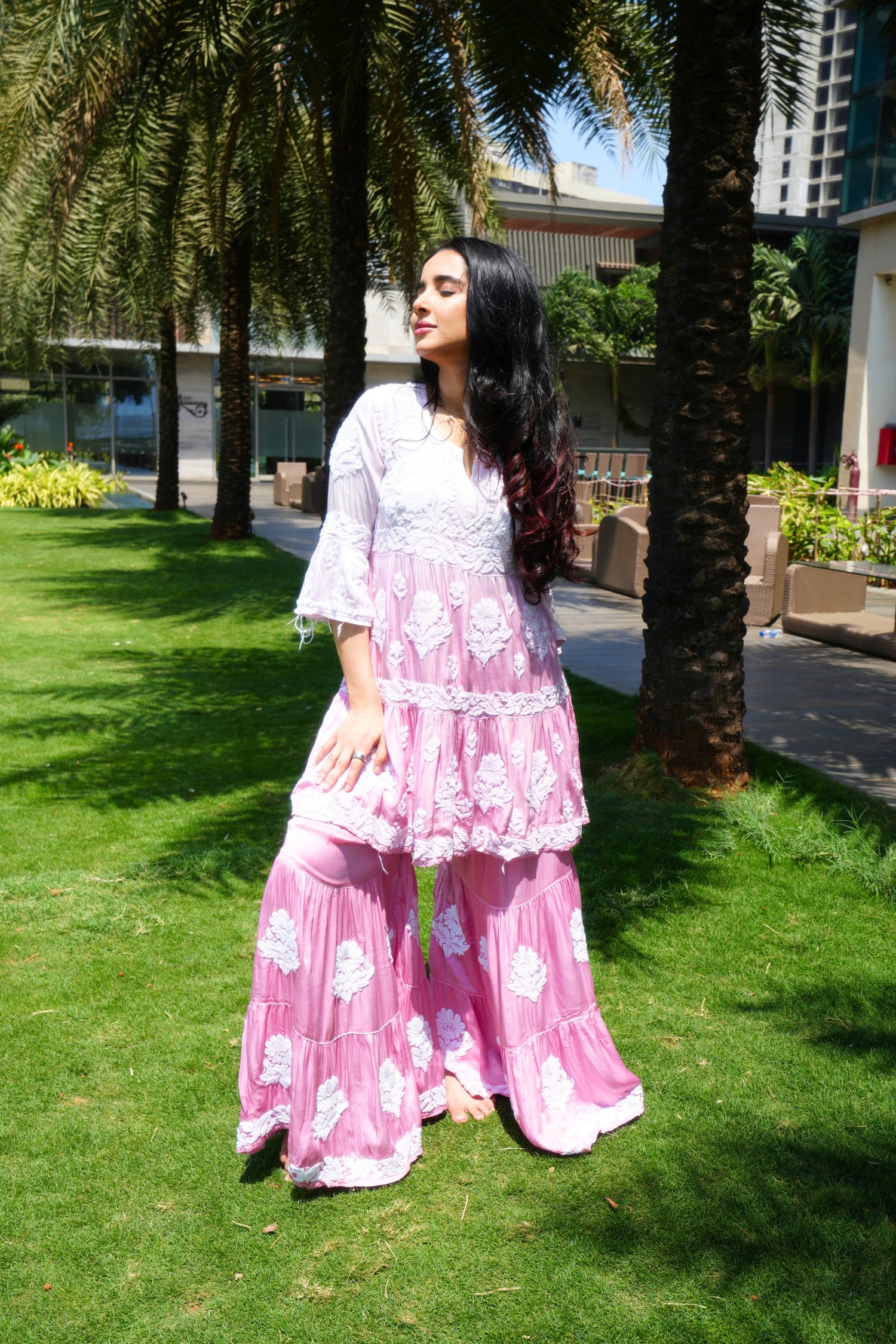 SHAHNAAZ Modal Satin Garara Set