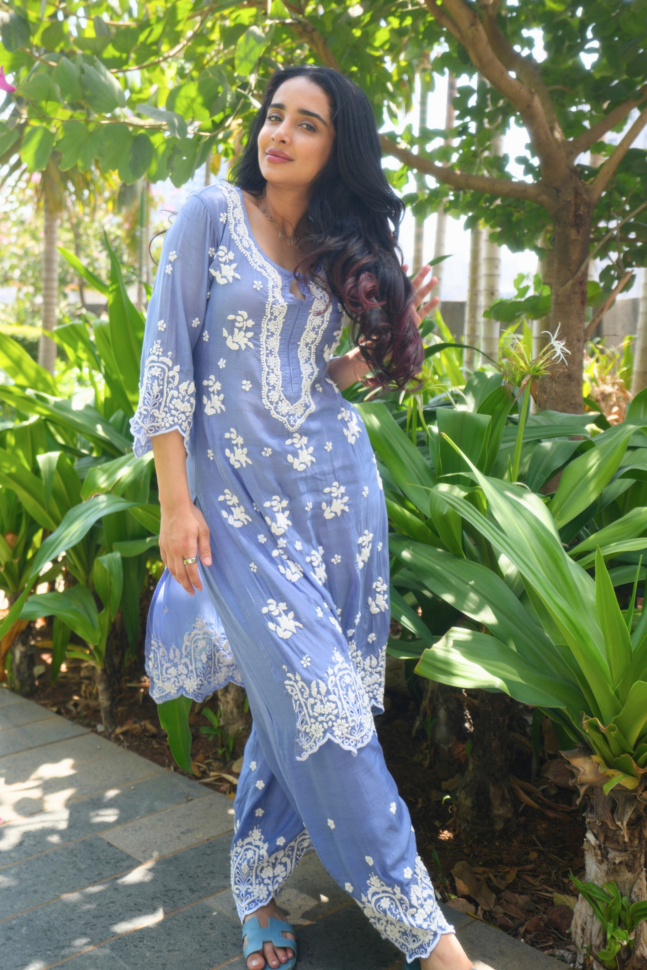 GULZAR Muslin Palazzo Set