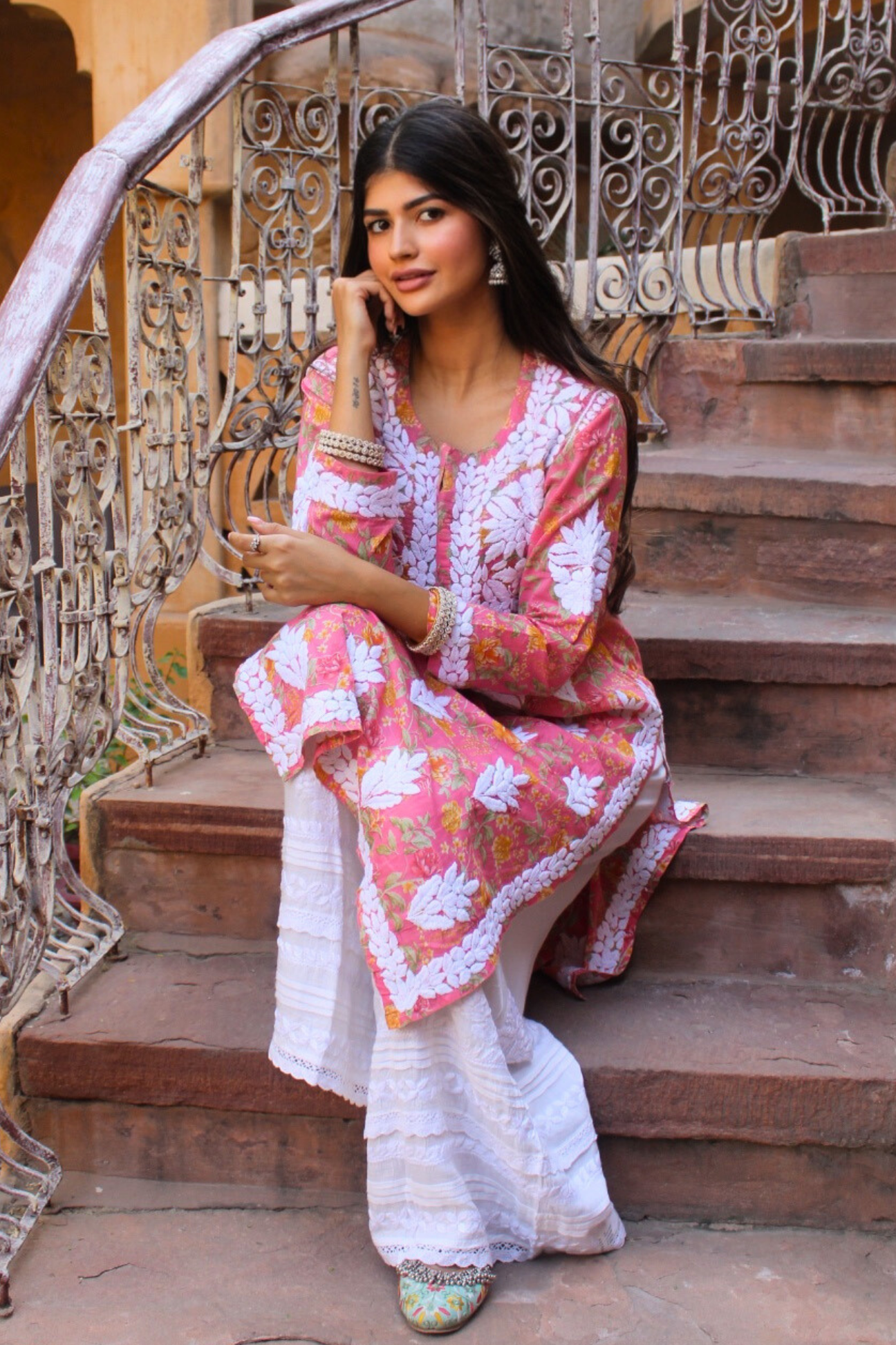 MEHER Lace Modal Palazzo