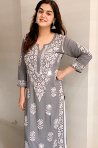 SABA Dark grey modal cotton kurti