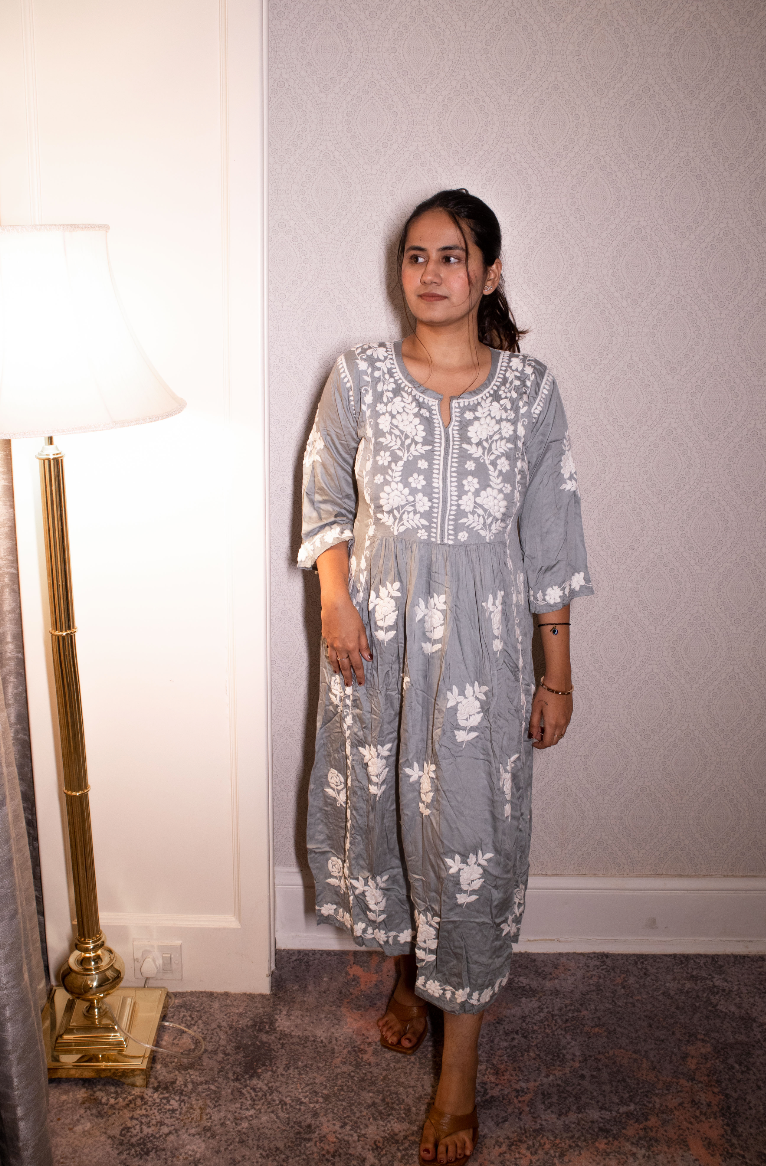 GARDENIA Satin Gather Kurti