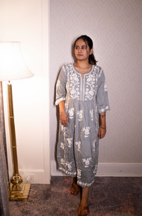 GARDENIA Satin Gather Kurti