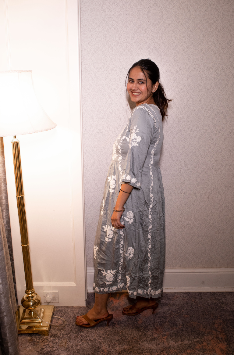 GARDENIA Satin Gather Kurti