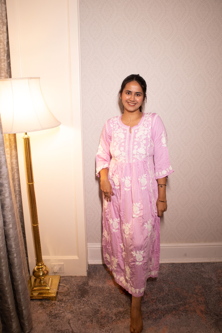 GARDENIA Satin Gather Kurti