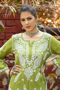 ADARA Modal Garara Set - Olive green