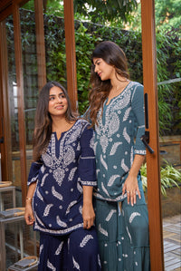 ADARA Modal Garara Set - navy blue