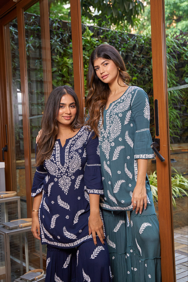 ADARA Modal Garara Set - navy blue