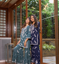 ADARA Modal Garara Set - navy blue