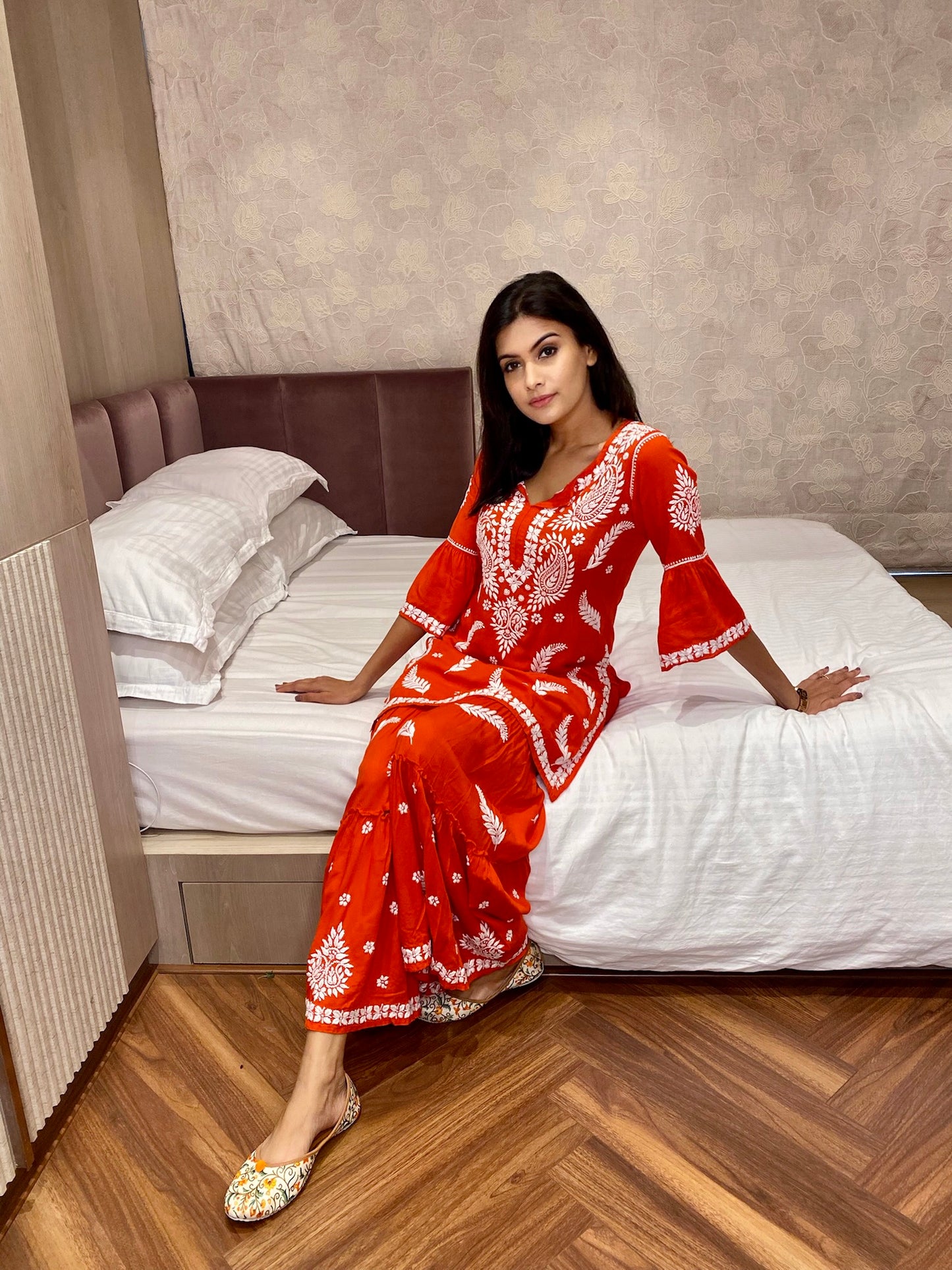 ADARA Modal Garara Set - Red