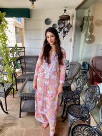 AFREEN Printed Mulmul Palazzo set