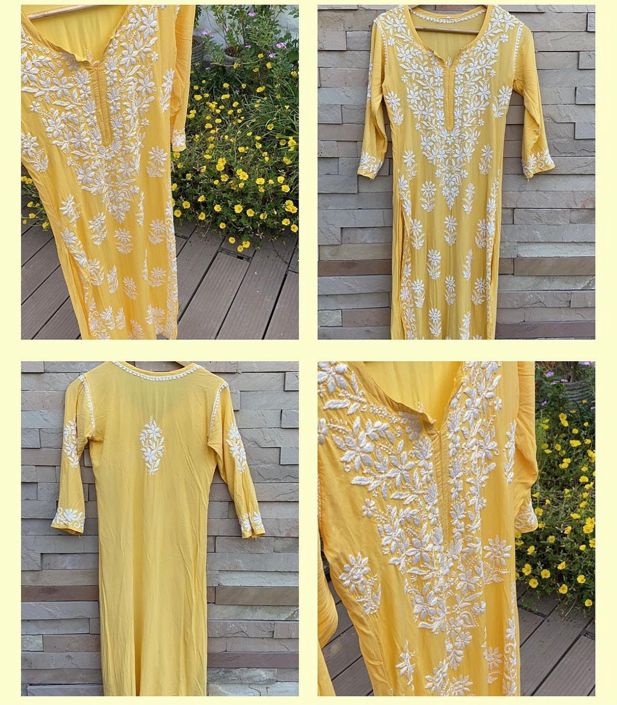 SABA Yellow modal cotton kurti