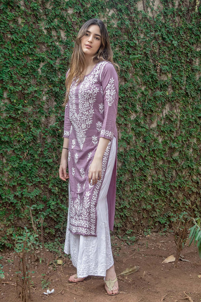 SABA Purple Straight Modal Kurti