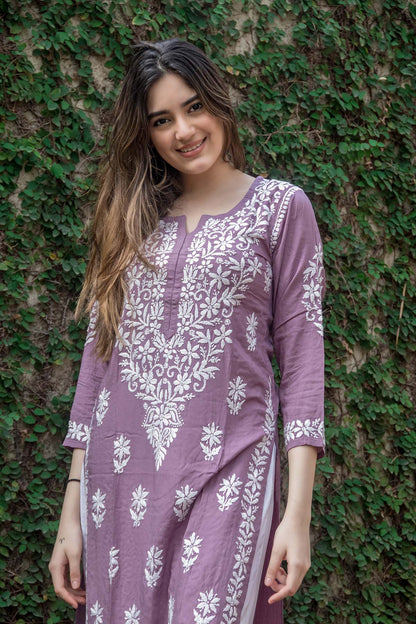 SABA Purple Straight Modal Kurti