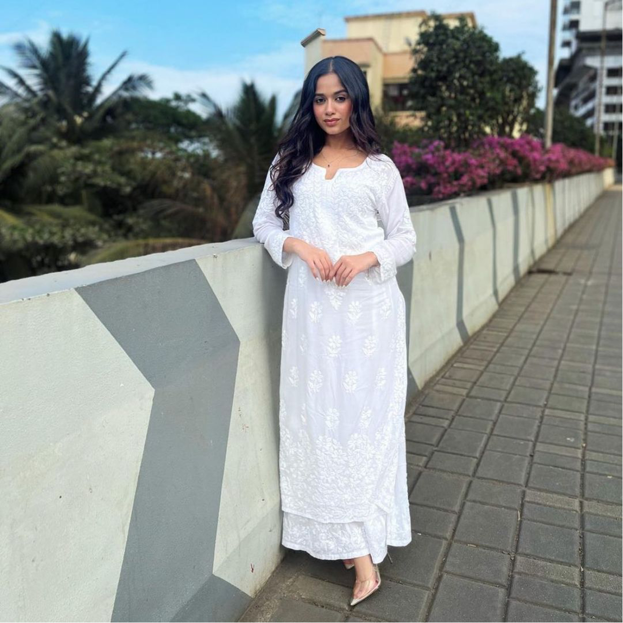 SABA White modal cotton kurti – Label Jiyani