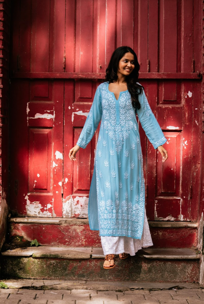 3/4 Sleeve Beautiful Rayon 140 Fabric Anarkali kurti Pant With Dupatta, M  TO XXL at Rs 980 in New Delhi